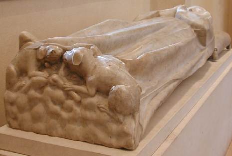 Gisant de Marie d'Avesnes provenant de l'glise abbatiale cistercienne de Pont-aux-Dames - Muse du Louvre